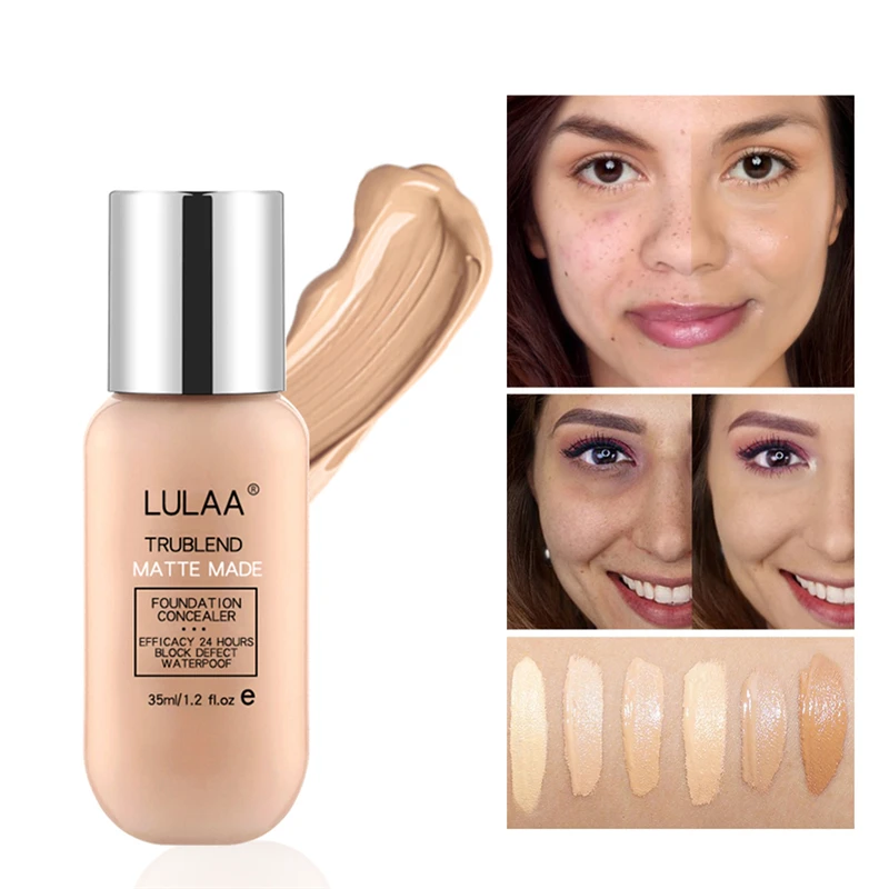 35 мл Жидкая основа для лица Мягкая матовая контроль жирности длительное полное