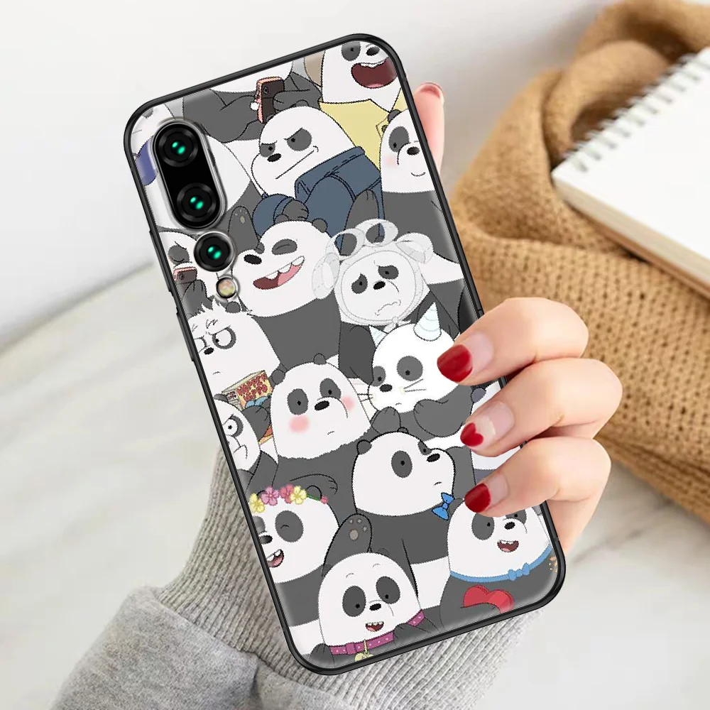 

Cartoon We Bare Lovely Bears Phone case For Huawei P Mate P10 P20 P30 P40 10 20 Smart Z Pro Lite 2019 black silicone prime soft