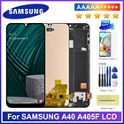 ЖК-дисплей с сенсорным экраном и дигитайзером в сборе для Samsung A40 LCD 100% A405, тест на 2019 г., с рамкой, запасные части для ремонта