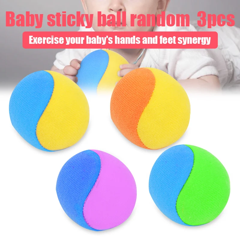 3 шт. Детские липкие мячи мягкая эластичная развивающая игрушка для занятий