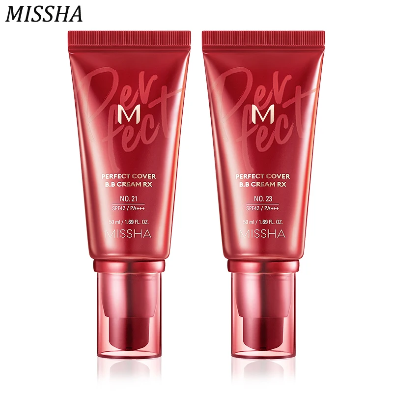 

NEW MISSHA M Perfect Cover BB Cream RX SPF42 PA+++ 50ml Moisturizing Whitening Oil Control Isolation Nude Concealer Foundation