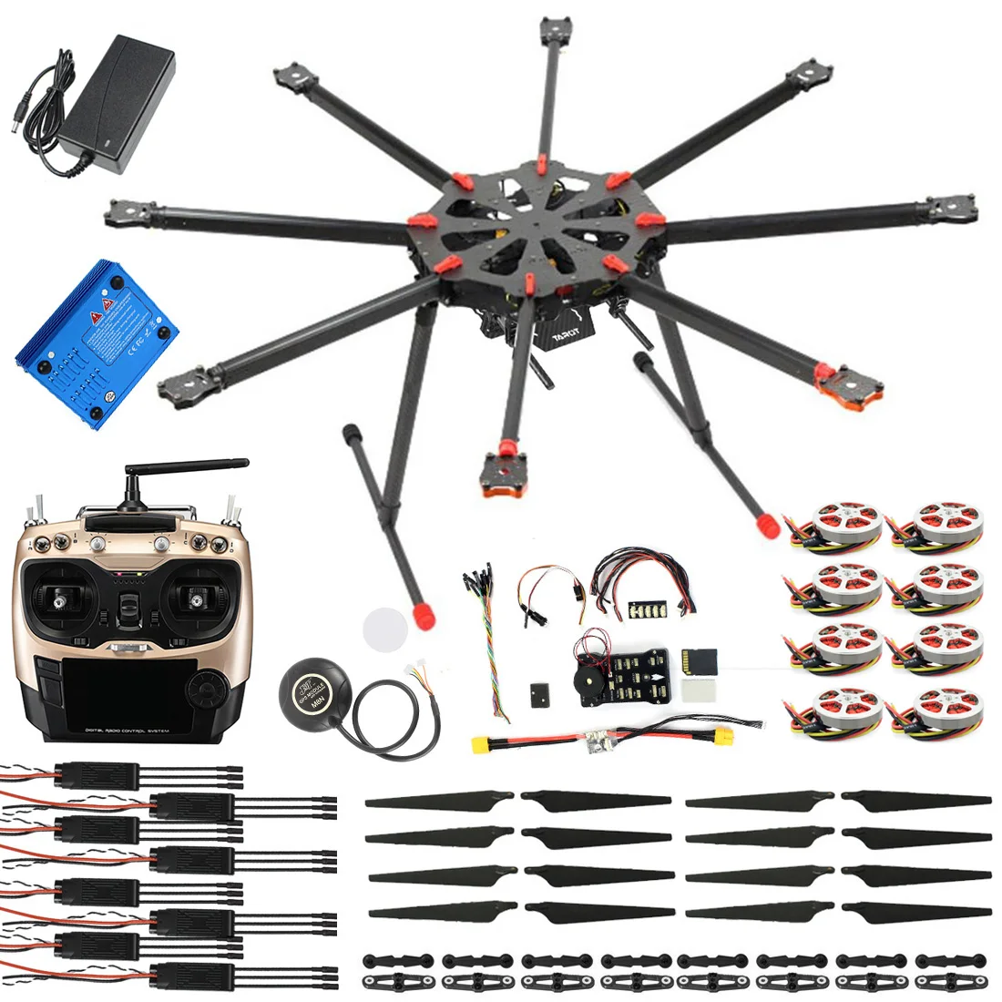 Самодельный складной GPS RC гоночный Таро X8 TL8X000 8-осевая рамка 350KV 40A PX4 32-битный