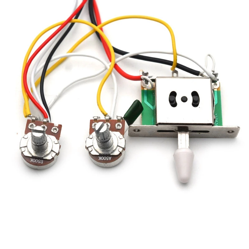 

Electric Guitar Pickup Wiring Harness Prewired 3-Way Switch HH Pickup for ST Electric Guitar Black