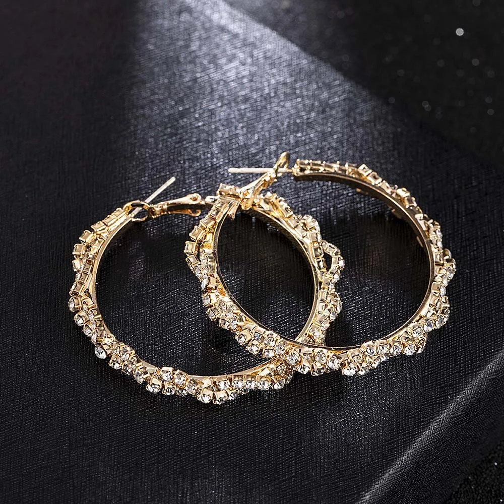 Серьги-кольца женские скрученная волна золотые 1 пара | Украшения и аксессуары