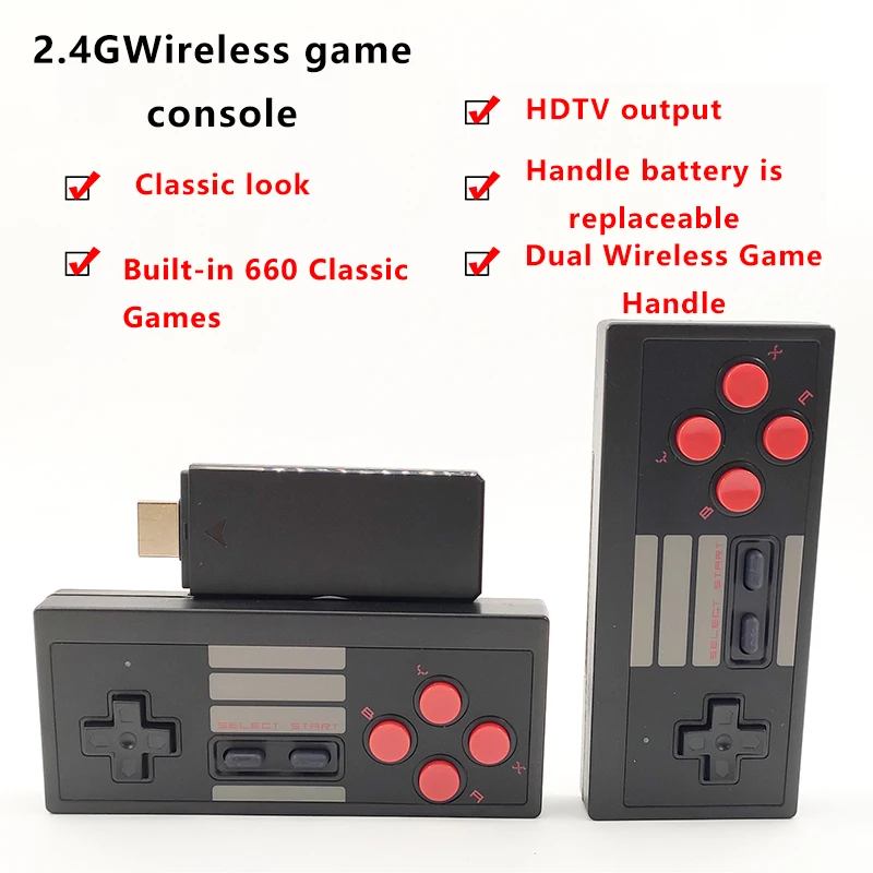 2 4g Классическая ностальгическая игровая консоль с AV HD выходом встроенная 620 игр 8