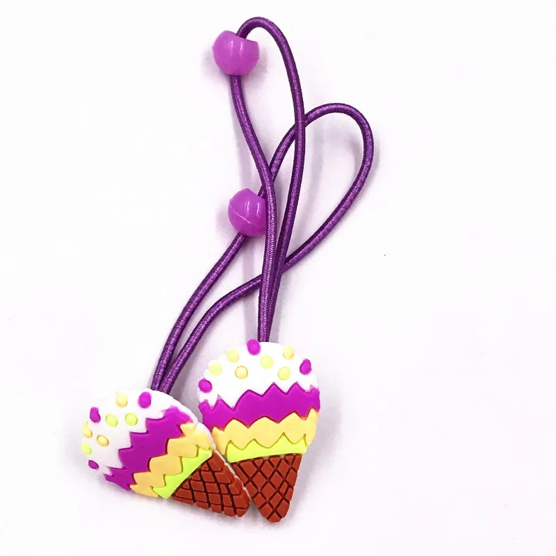 2 шт красочные головной убор ПВХ резинки для волос с Еда Торт Мороженое Сейлор Мун