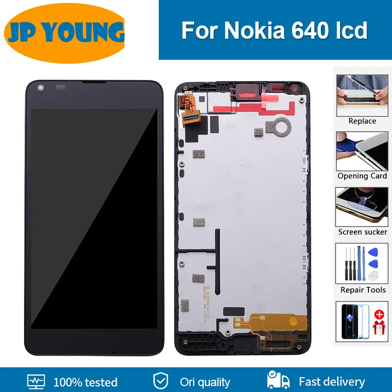 

Original LCD Display For Microsoft Nokia Lumia 640xl 640 xl Touch Screen Digitizer Assembly with frame for lumia 640 LCD screen