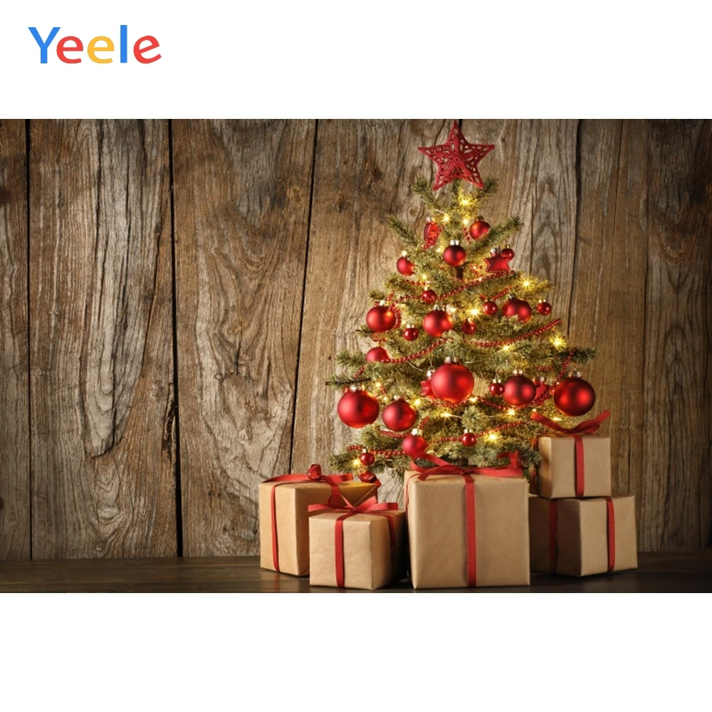 

Yeele Christmas Photocall Old Chalet Decor Pine Gift Photography Backdrop Personalized Photographic Backgrounds For Photo Studio