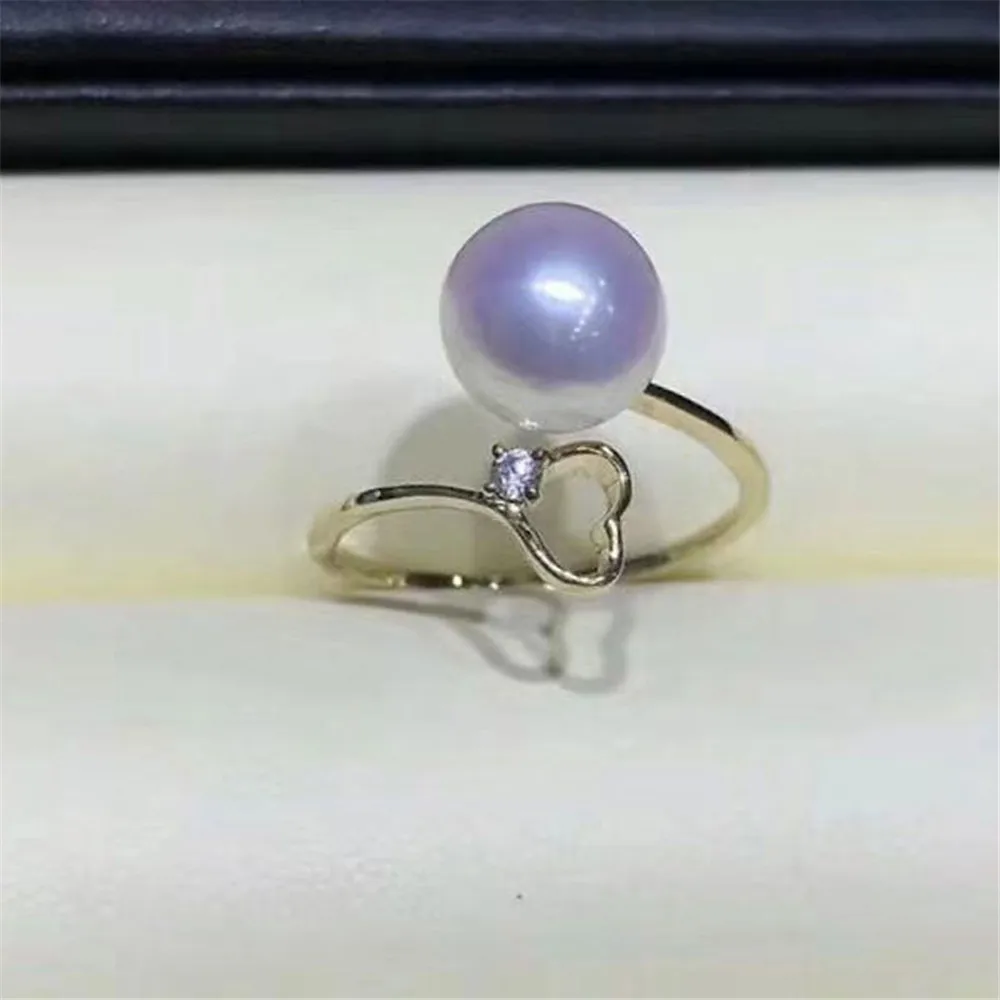 

Pearl Ring Settings, Fashionable Ring Findings, Adjustable Size 925 Silver Ring Jewelry DIY Making No Pearl