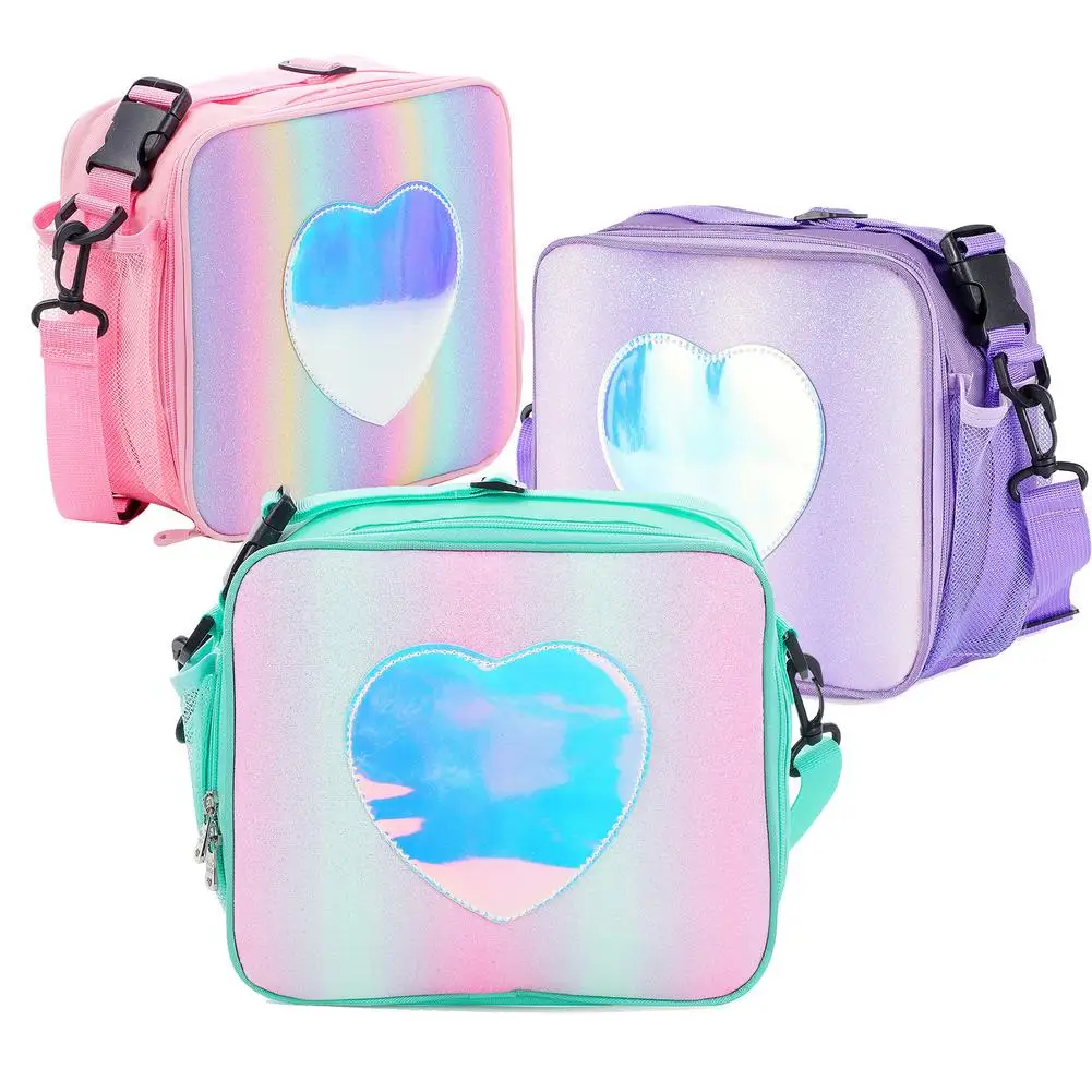 

Kids Insulated Lunch Bag Portable Large Zippered Tote for Picnic