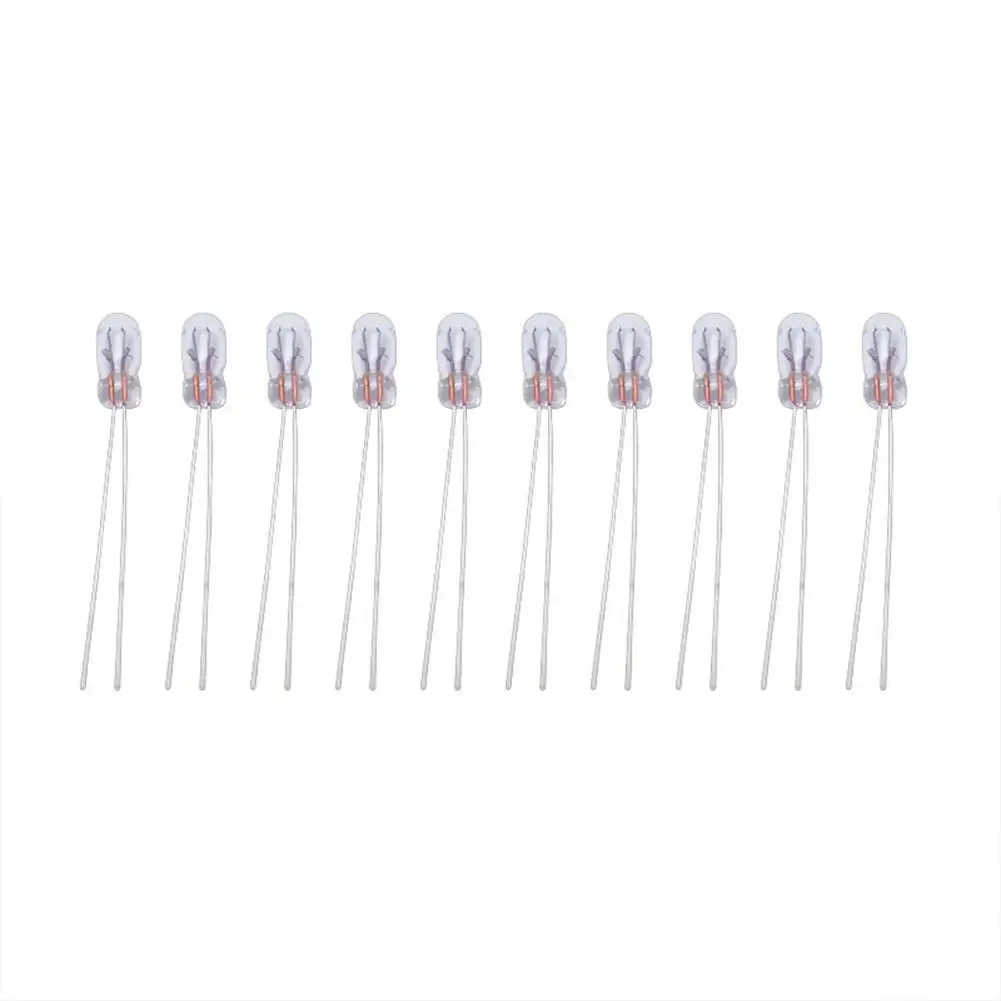 

10 шт. автомобильный приборный светильник T3, автомобильная лампочка из АБС-пластика 12 В 30 мА для всех моделей, освещение приборной панели, теплый белый свет, автомобильный аксессуар