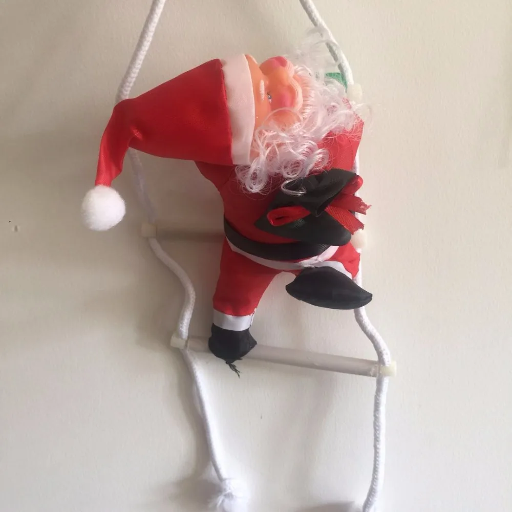 Рождественские украшения для дома 25 см подъем по лестнице Санта-Клауса елочные