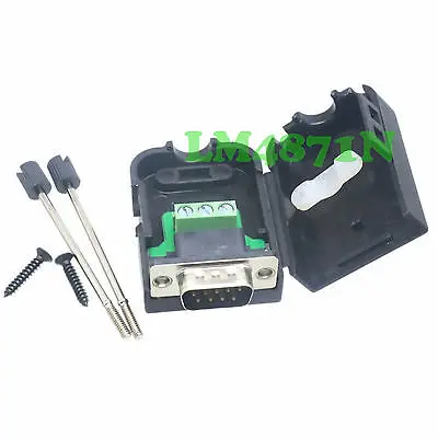 DHL/EMS 50 лотов DB9 штештепсельный разъем VGA RXD TXD GND порт терминал PCB пластиковая крышка
