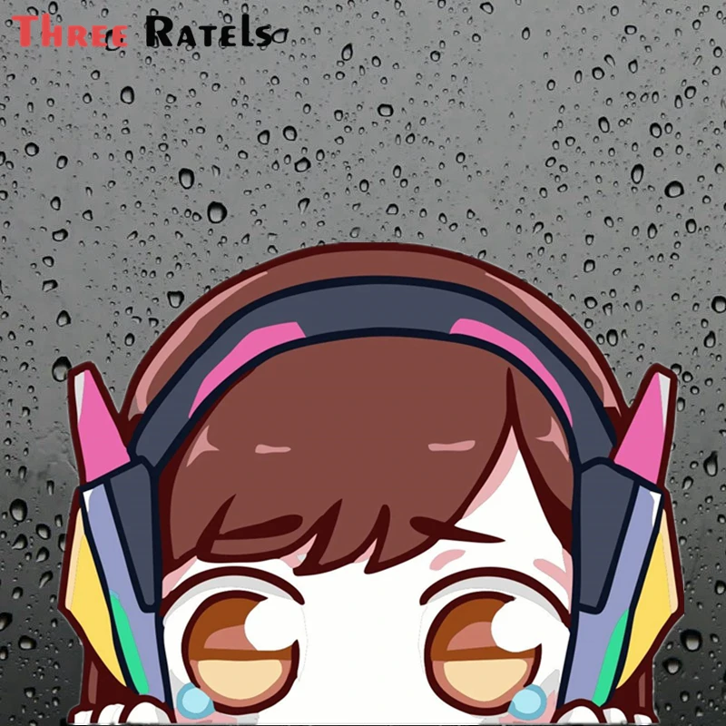 Три Ratels FC202 3d TEARY D.Va (Hana Song) Аниме Peeker виниловая наклейка Waifu Kawaii Girl Автомобильная