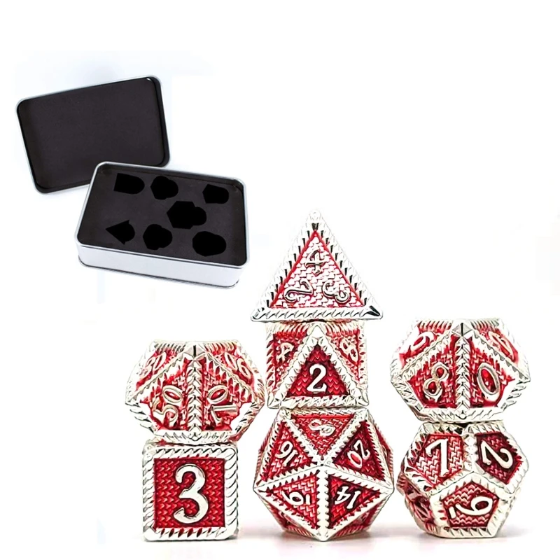 

094C Color Metal Multi-faceted Dice Digital Number Cubes Various Shapes For Kid Toy