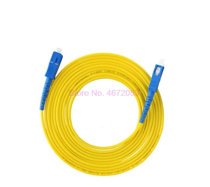 200pcs/lot SC UPC 3M Simplex mode fiber optic patch cord 2.0mm or 3.0mm FTTH jumper cable | Мобильные телефоны и