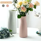 Розовыезеленые геометрические вазы оригами, Небьющийся горшок для цветов и растений, ваза для кабинета, домашний Свадебный декор, пластиковая КАПЛЕВИДНАЯ ваза, 1 шт.