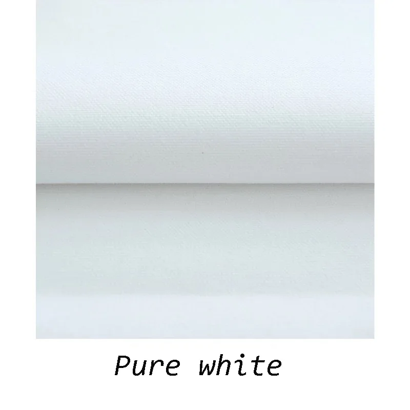 Pure white 50 см* 150 см хлопок плотная парусиновая ткань, ручная работа DIY лоскутное шитье мешок рисование на ткани холст - Цвет: Pure white