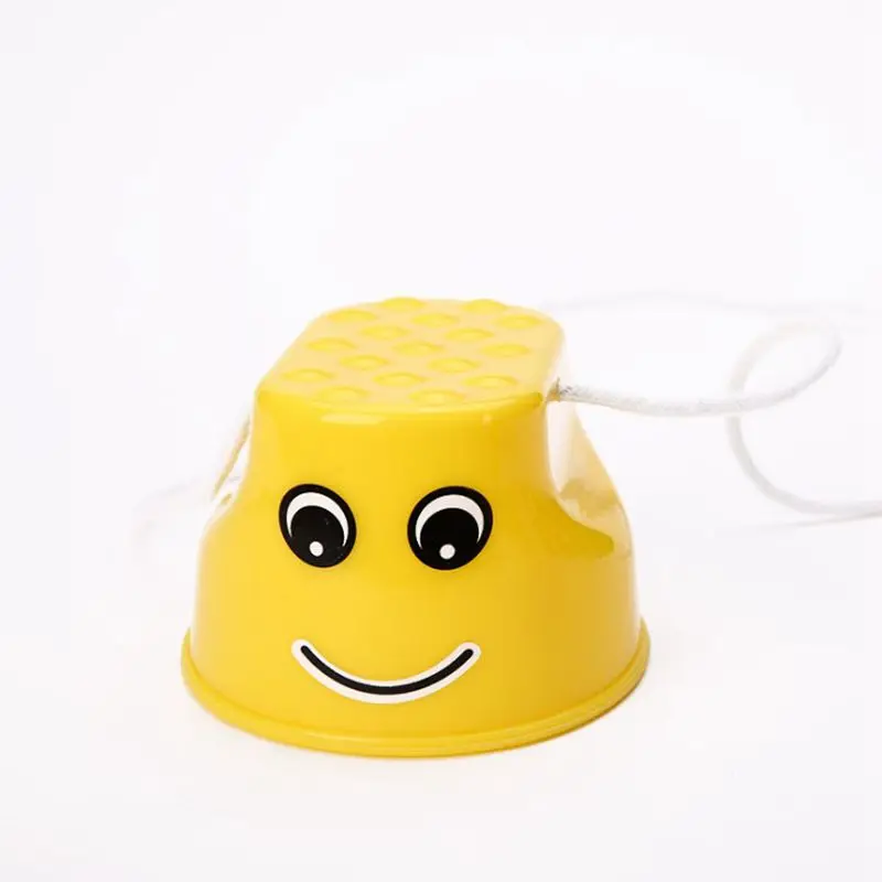 Running stilts children's potholes high-pitched high-barrel running doll plastic (yellow) |