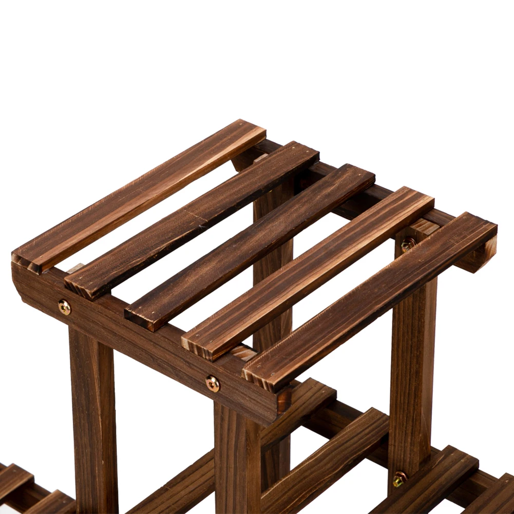 

6 Tiers Wooden Flower Rack Plant Stand Multi Flower Stand Shelves Bonsai Display Shelf Yard Garden Patio Balcony Flower Stands