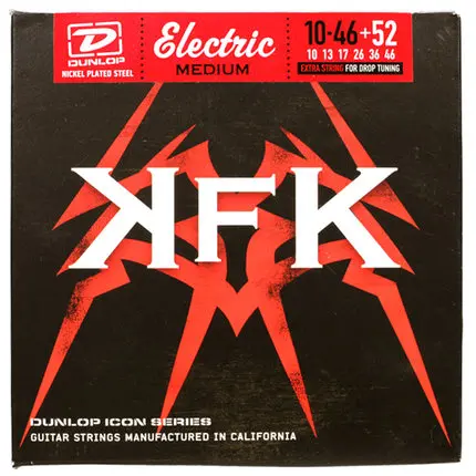 

Струны для электрогитары Dunlop KKN1052 серия Керри Кинг иконы, средняя, .010-.052, 7 струн/комплект