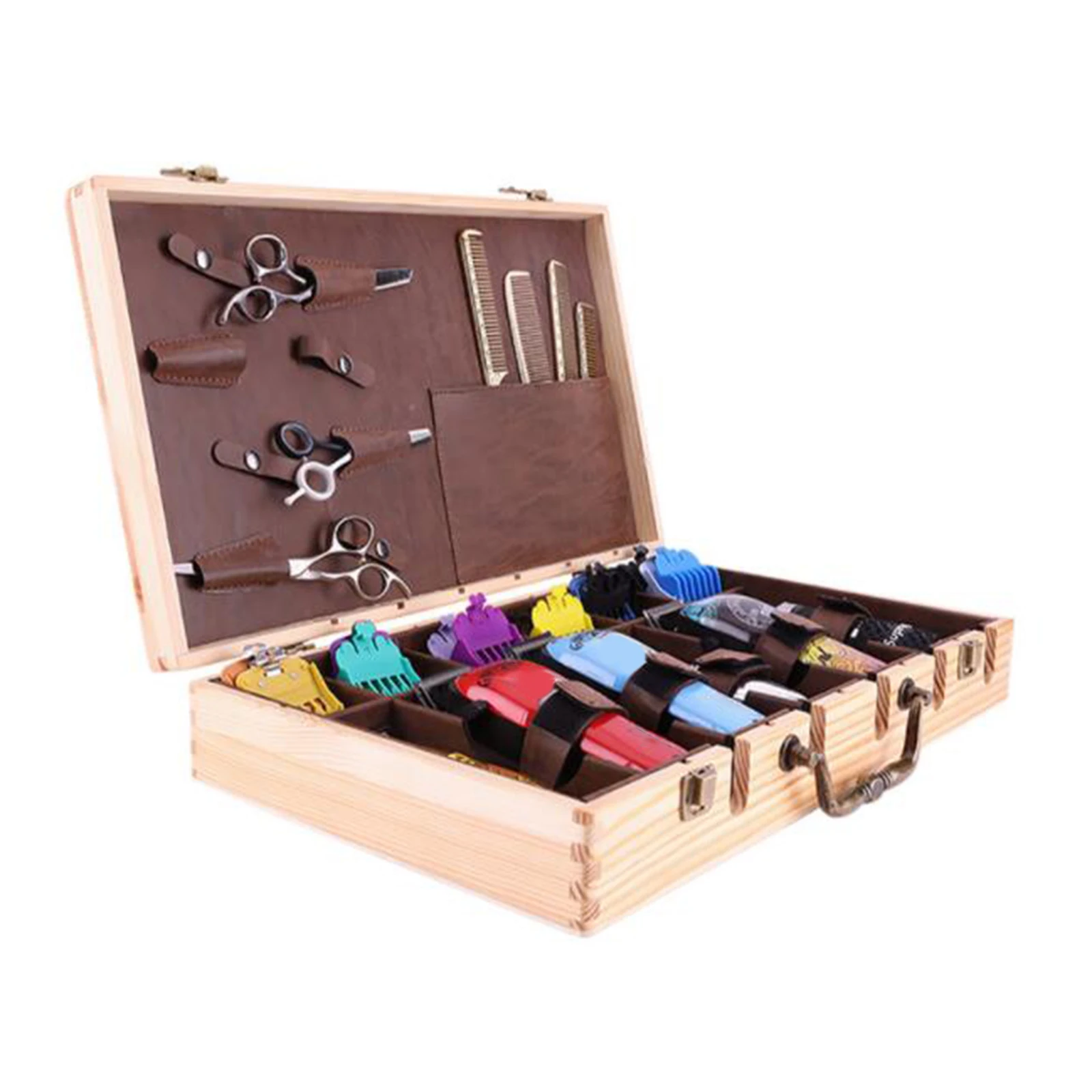 Travel Barber Carrying Case Box for Clippers Scissor Clips Trimmer Organizer
