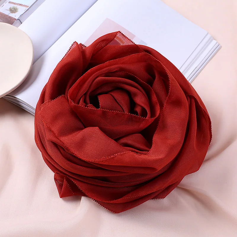 Хиджаб для мусульманской женщины 10 шт./лот однотонные мягкие тяжелые простые