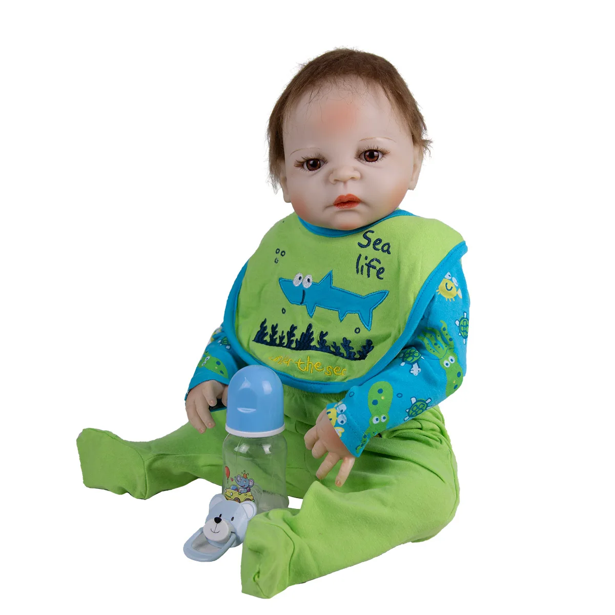 Кукла реборн из мохера силиконовая 23 дюйма |