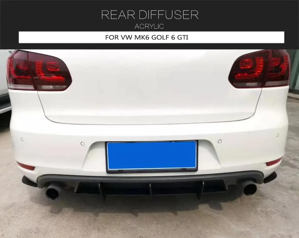 Автомобильный задний бампер диффузор спойлер для VW Golf 6 VI MK6 GTI только 2010-2013 задний бампер диффузор спойлер