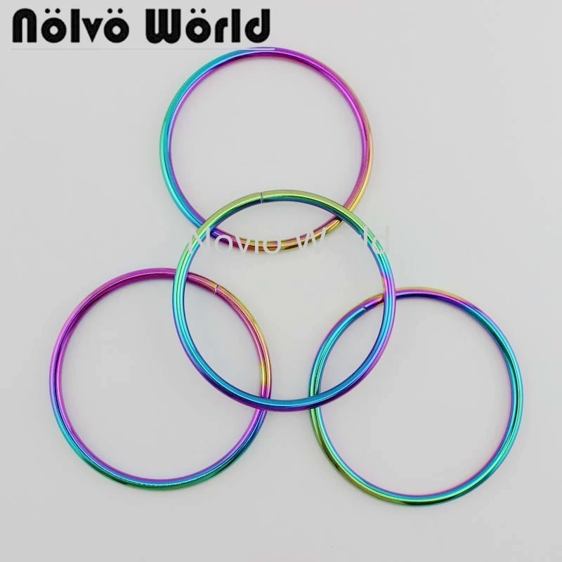 Мир Nolvo 4 10 шт. 9 см Радужная большая сумка с уплотнительным кольцом металлическая
