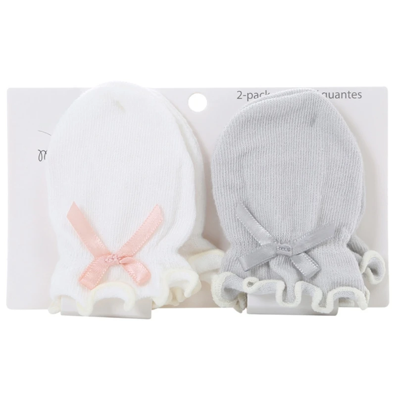 

2 Pairs Baby Anti Scratching Soft Gloves Newborn Protection Face Scratch Mittens Infant Handguard Supplies
