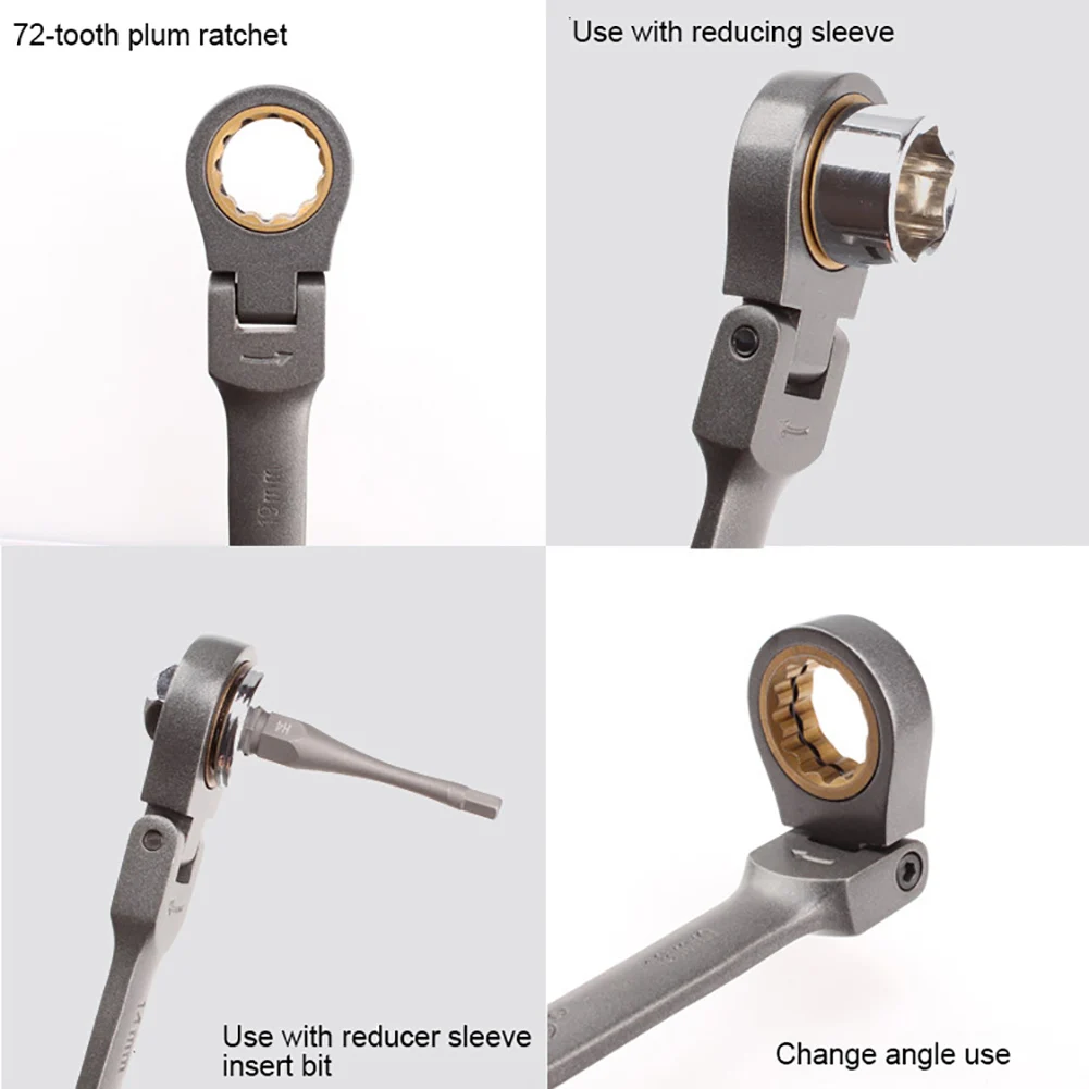

Multifunction Ratcheting Socket Wrench Set Box End Wrench Metric with Adapter Socket Screwdriver Bit Plumb Pipe Auto Repair Tool