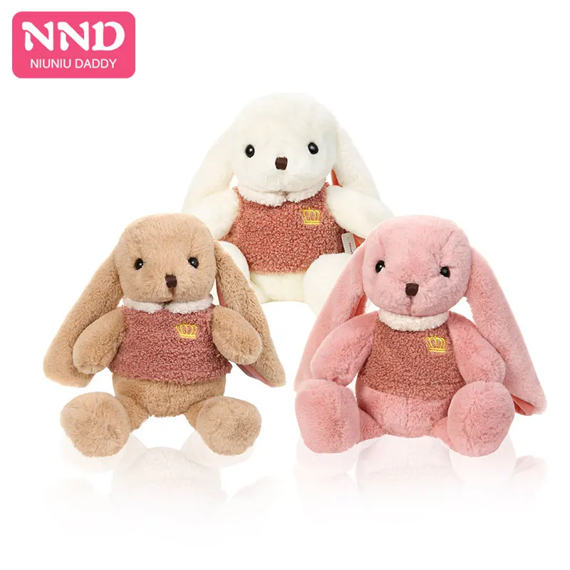 Niuniu папа Детские Peluches милые мягкие Животные одежда Костюмы игрушки прекрасный кролик с длинными ушами кукла подарок для девочек детская
