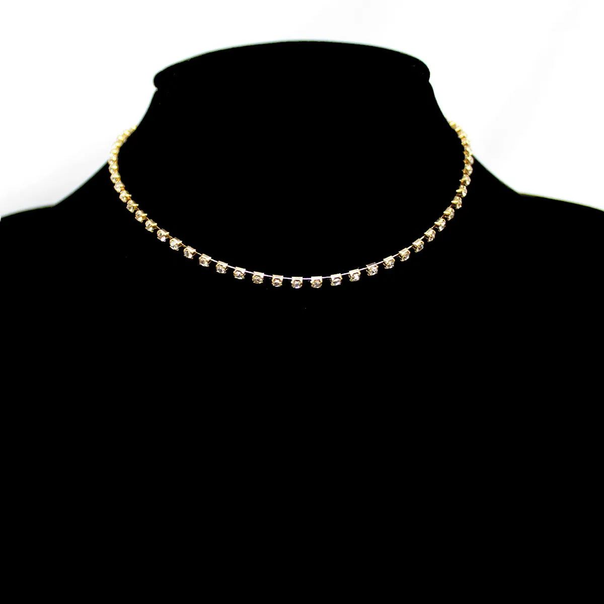 Модное индивидуальное ожерелье с цепочкой до ключицы инкрустированное