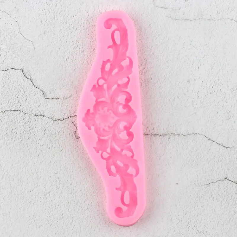 Барокко прокрутка рельефная граница силиконовая форма кекс Топпер инструменты