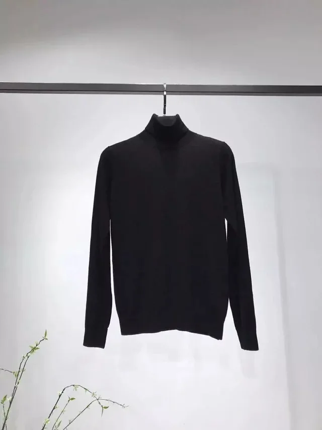 Женский свитер Осень-зима 2019 новый эксклюзивный шелковый хлопковый с высоким