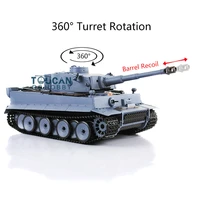 116 heng long 7 0 plastic tiger i rc tank 3818 w 360 turret barrel recoil for adult gifts th17236 smt4