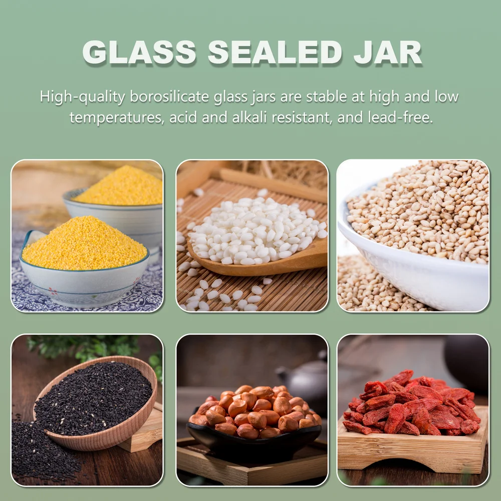 

1Pc High Borosilicate Glass Food Storage Can Practical Storage Jar Container