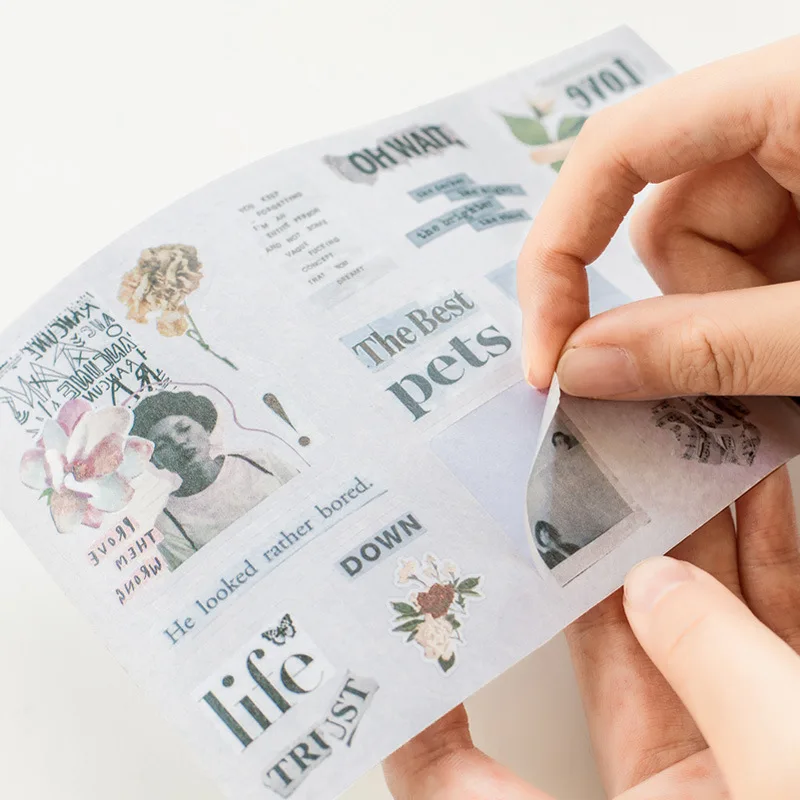 Дневник Винтаж эстетическое Стикеры пуля журнал Сделай Сам Скрапбукинг