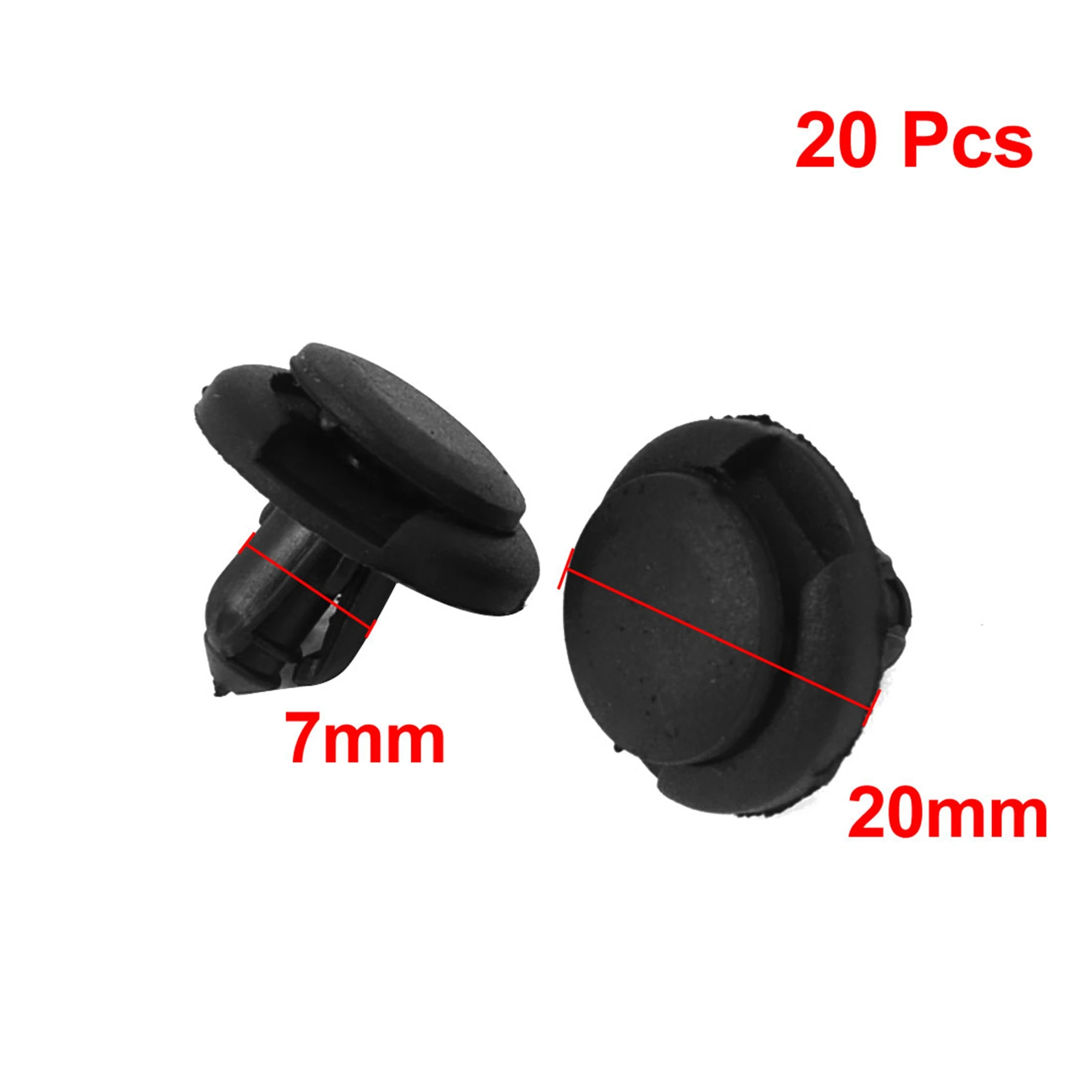 Uxcell 20 Pcs Fit Hole 6Mm Black Plastic Rivets Fastener Fender Car Bumper Push Clips Head . | 11mm 13mm 15mm 19.5mm Автомобили и