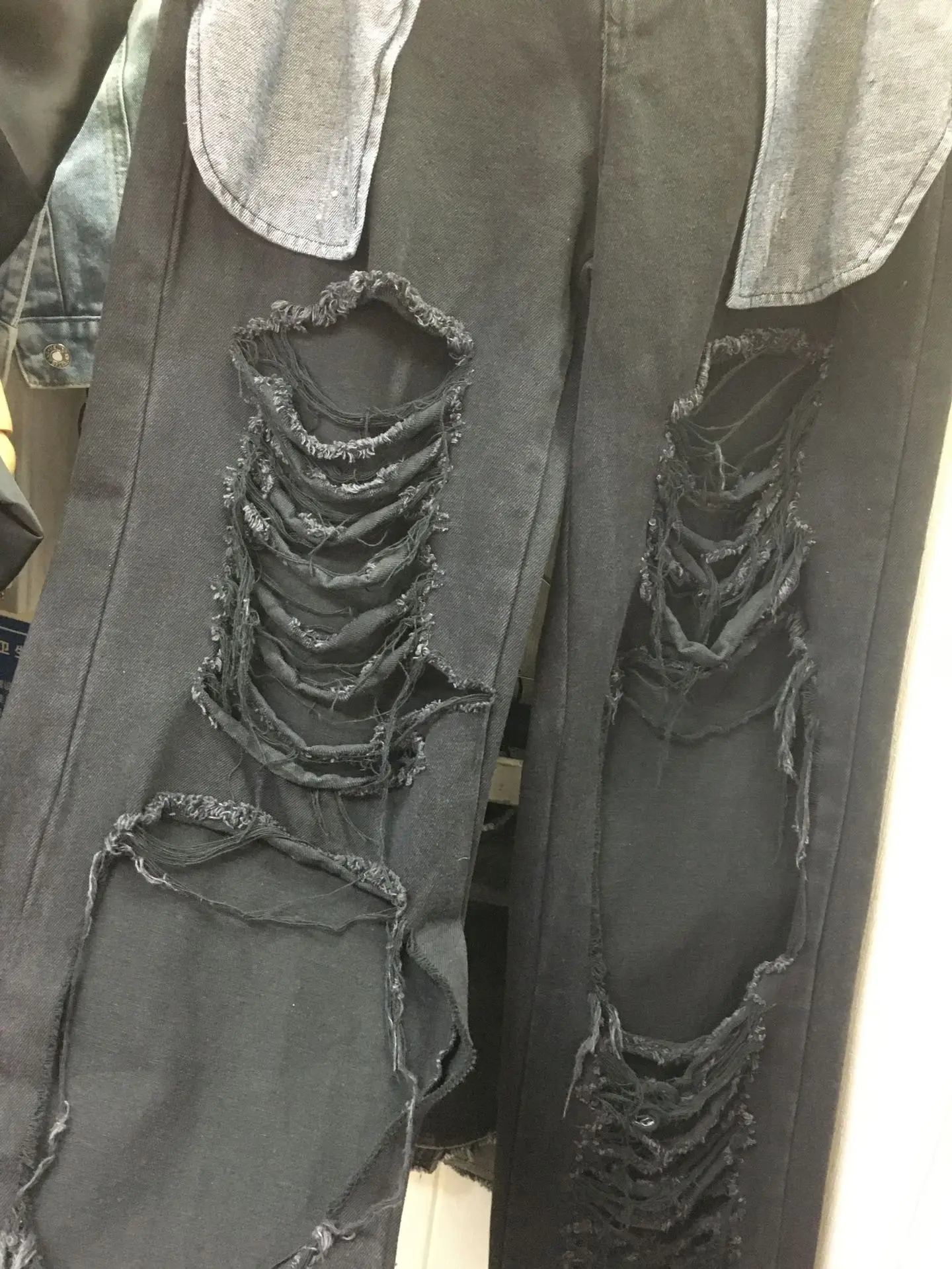 

2021 Spring and Summer New Ripped Pocket Valgus Jeans Women's Slimming and Wide Leg Casual Chic Pants Fashion