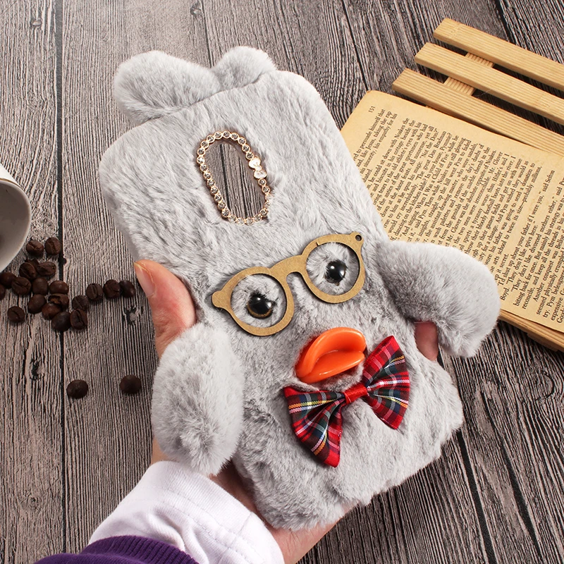 DIY Winer мягкий подарок с пушистой уткой красивый стильный защитный чехол для Umidigi Z2