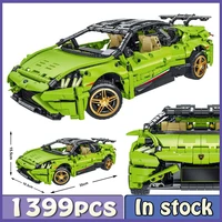 2022 new diy green bull performance sports car technology model puzzle assembled childrens toys boy gift moc compatible 42115