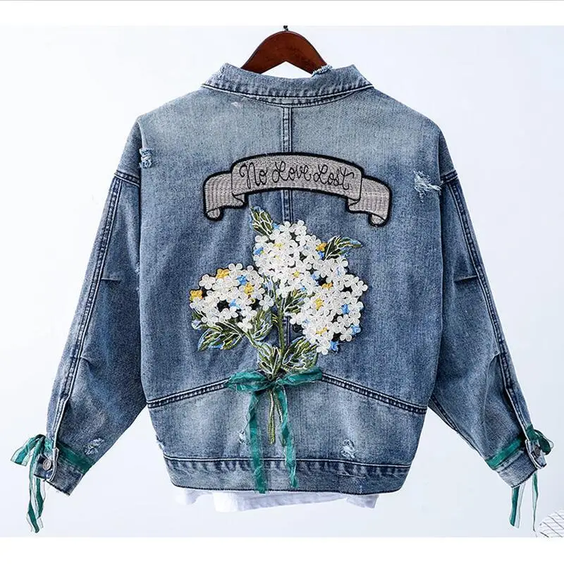 

New Plus Size 3XL Women's Denim Jacket Female Coat 2021 Autumn Fashion Girl Jean Jackets Short Slim Outerwear