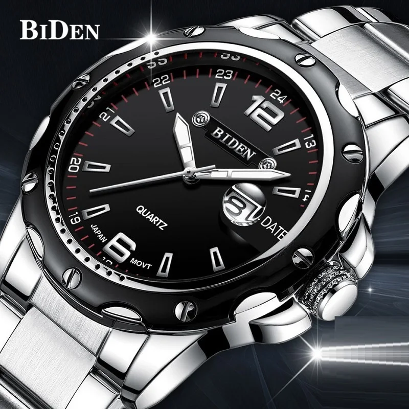 Часы BIDEN Мужские кварцевые аналоговые люксовые Брендовые спортивные
