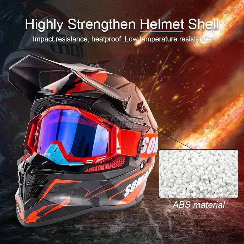 New Motocross Helmet Men Motorcycle ECE Approved Casco Moto Adventure Downhill DH Racing Capacete De S-2XL | Автомобили и