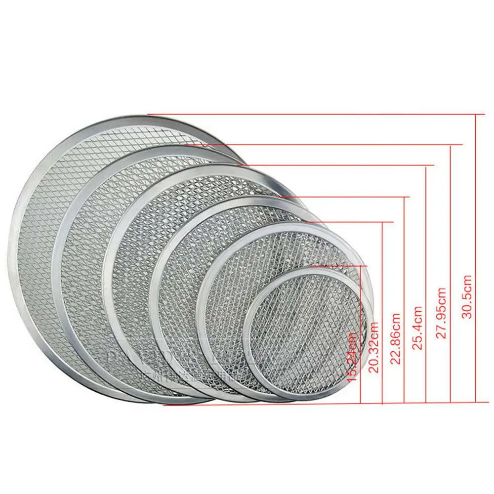 Pizza Stone Pan Baking Tray For Aluminium Flat Mesh Oven 6/8/9/10/12/14Inch Mold Bakeware Tools | Дом и сад