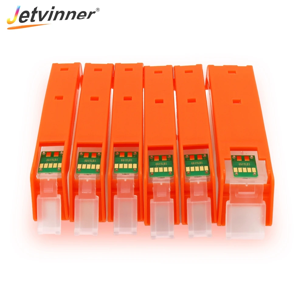 Jetvinner 6-цветный для 650 651 PGI650 CLI651 многоразовый картридж с чипами ARC принтера Canon PIXMA