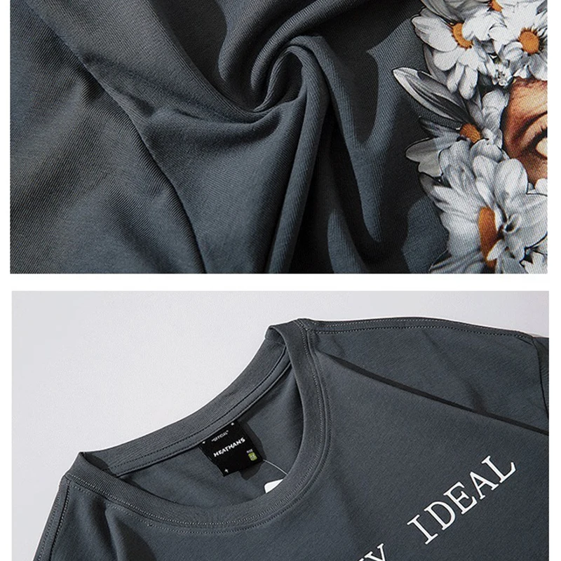 Футболка Мужская/Женская в стиле Харадзюку уличная модная Свободная рубашка