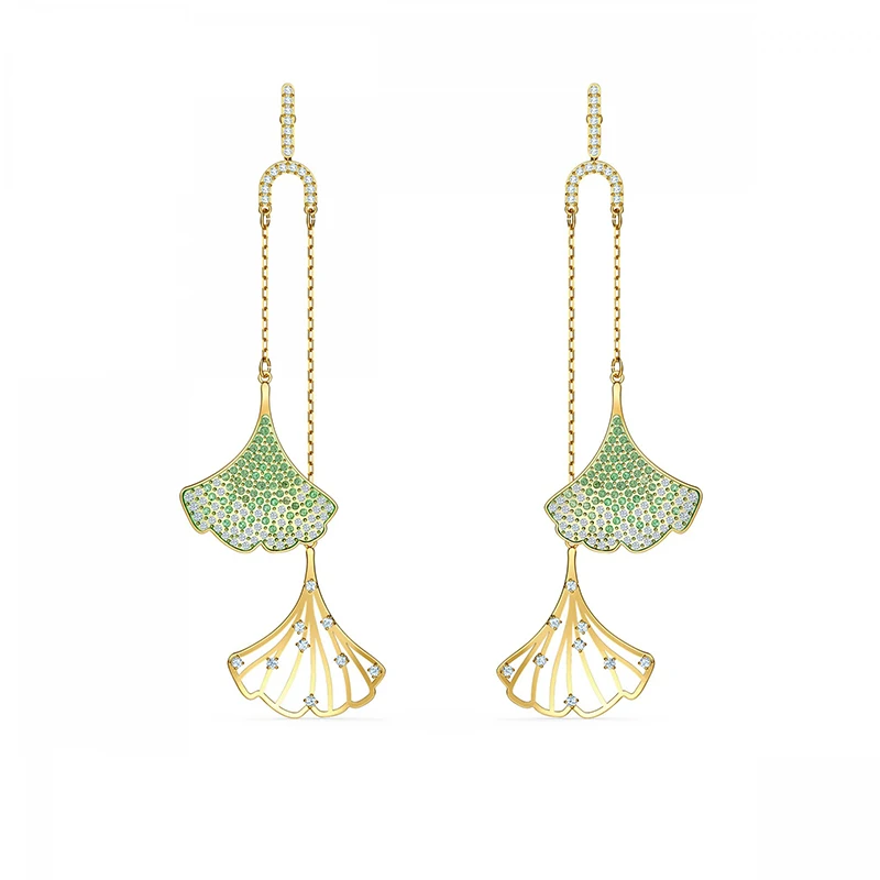 Новинка 2020 Лидер продаж зеленое ожерелье с кулоном в виде гинкго модные